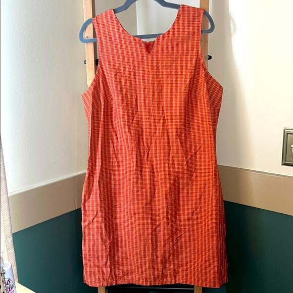 Faded Glory Dresses & Skirts - Faded Glory Orange Sheath Dress Sleeveless Scoop Neck